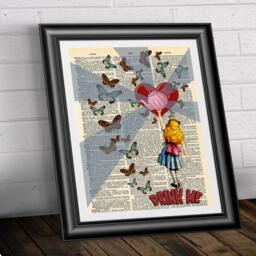 Alice in Wonderland Art Print Vintage Dictionary Page, Drink Me - thumbnail 2