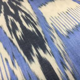Silk Ikat Pillow Cover 24x24, Handwoven Decorative Cushion - thumbnail 4