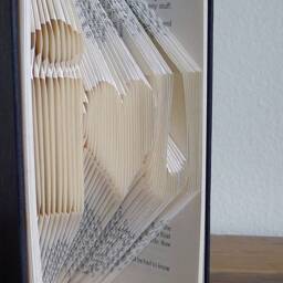 Anniversary Gift - Boyfriend/Girlfriend Handmade Paper I Love U Recycled Folding Book Art - thumbnail 2