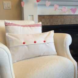 Felt Bird Applique Pillow Cover Farmhouse Nursery Decor - thumbnail 3