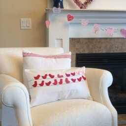 Felt Bird Applique Pillow Cover Farmhouse Nursery Decor - thumbnail 2