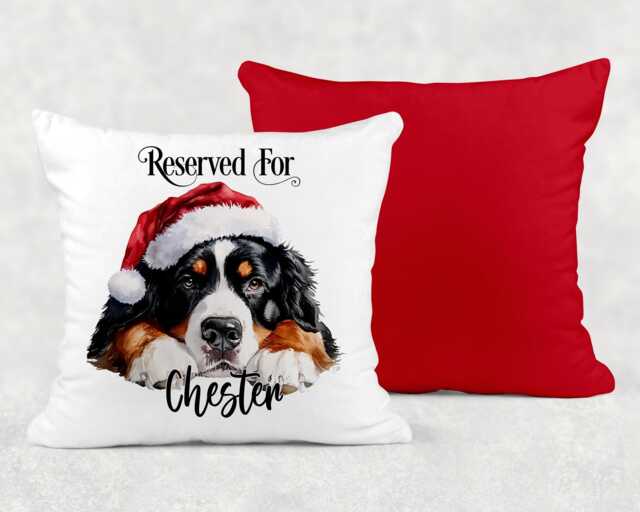 Personalised Dogs in Christmas Hats Reserved For Cushion, Cuddle Pillow, Xmas Gift - image 1