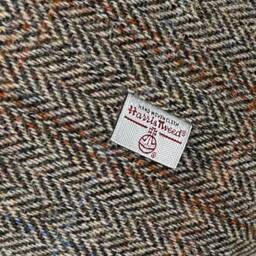 Harris Tweed Eriskay Herringbone Footstool With Steel Hairpin Legs - thumbnail 2