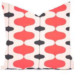 Pillow Cover Throw Accent Decor - Custom All Sizes 16x16, 18x18 Coral Salmon Orange Mint Green Modern Geo - thumbnail 3