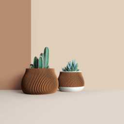 Large Planter Pot For Cactus, Succulent, Geometric Plant Pot, Mid Century Planters , Idea Gift Home - thumbnail 3