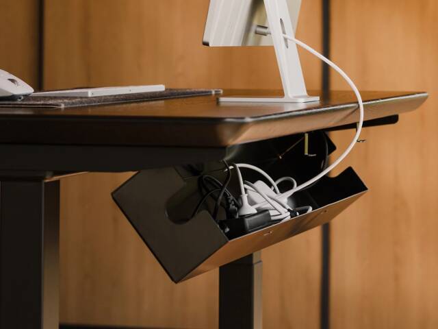 steel Under Desk Cable Organizer Tray Cord Management Solution - image 1