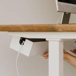 steel Under Desk Cable Organizer Tray Cord Management Solution - thumbnail 3