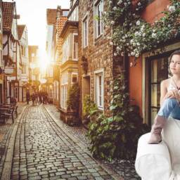 Nordic City Street Wallpaper Mural, Peel & Stick, Removable Wall Decor - thumbnail 2