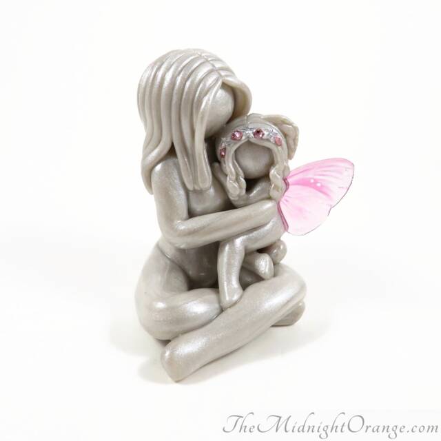 Mother & Daughter Keepsake - Custom Figurine For Loss Of Child By The Midnight Orange - image 1
