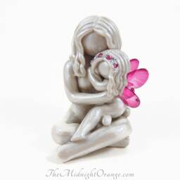 Mother & Daughter Keepsake - Custom Figurine For Loss Of Child By The Midnight Orange - thumbnail 3