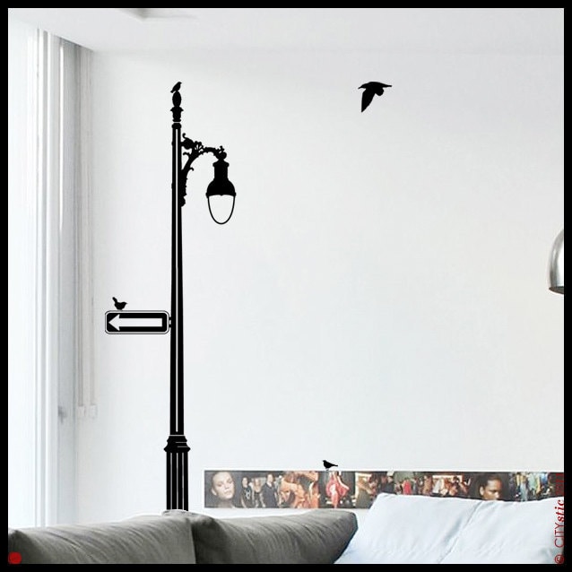 Montreal Street Lamp Wall Decal Classic Park Avenue Style - image 1