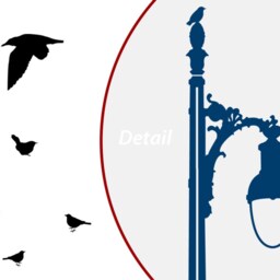 Montreal Street Lamp Wall Decal Classic Park Avenue Style - thumbnail 3