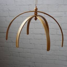 Wooden Baby Mobile, Crib, ??herry Wooden Hangers, Cot Baby Shower Gift, Mobile Handmade, Crib Diy - thumbnail 2
