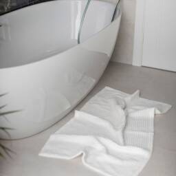 Waffle Linen Bath Mat. Linen Absorbent & High Quality Mat - thumbnail 3