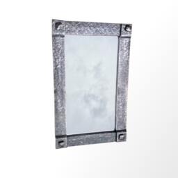 Hand-Forged Wrought Iron Mirror - Hammered Metal Frame, Blacksmith Made - thumbnail 1