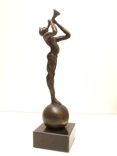 Bronze Trumpet Statue Height 25 cm