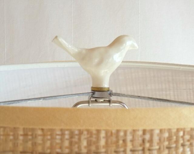 Finial For Lamp Shade. Unique Ceramic Bird - image 1