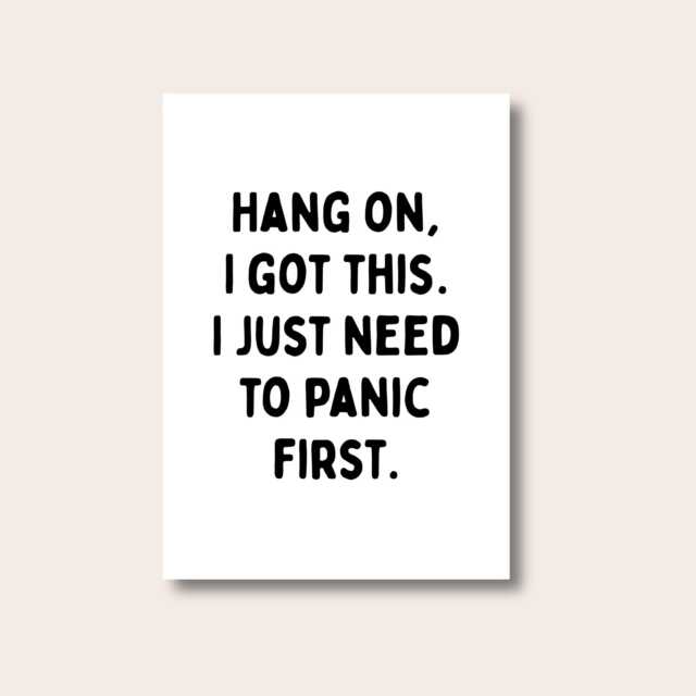 Typography Poster, Fun Quote Text Prints, Hang On I Got This Print, Modern Posters & Home Decor Prints - image 1
