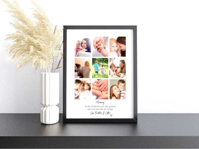 Mother's Day Gift For Mum, Personalised Photo Frame From Daughter, Son, First Day, Mothers Frame, Mummy - image 1
