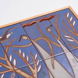Ghosts Handmade Ceramic Mural Framed Neutral Wall Art Nature Eclectic Gallery Contemporary Figures Ghost Hygge - thumbnail 3