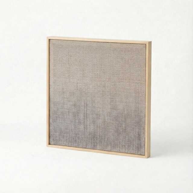 Doc - Square Framed Wool Tapestry Natural Fiber Woven Wall Art - image 1