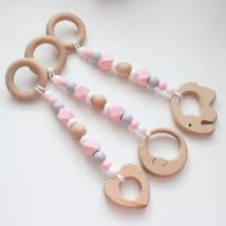 Wooden Play Gym Activity Toys, Hanging Pram Toy - thumbnail 3