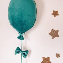 Teal Green Velvet Balloon Kids Nursery Wall Hanging - Toy Not Included - thumbnail 3