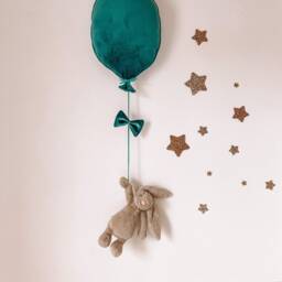Teal Green Velvet Balloon Kids Nursery Wall Hanging - Toy Not Included - thumbnail 2