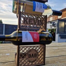 Personalised Bottle/Wine Holder 4 Bottles Fully Customisable For Any Occasion - thumbnail 2