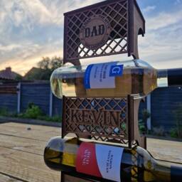 Personalised Bottle/Wine Holder 4 Bottles Fully Customisable For Any Occasion - thumbnail 3
