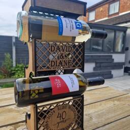 Personalised Bottle/Wine Holder 4 Bottles Fully Customisable For Any Occasion - thumbnail 4