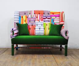 Wing Sofa - Spring Stripes