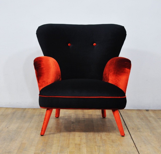 Black & Orange Armchair - image 1