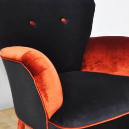 Black & Orange Armchair - thumbnail 4