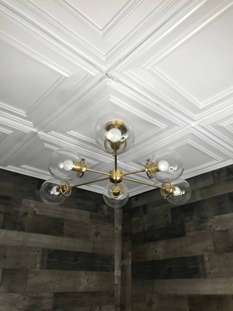 Apollo Modern Mid Century Industrial 6 Light Inch Globe Ceiling Chandelier - image 1