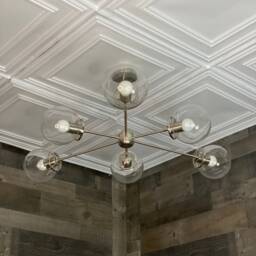 Apollo Modern Mid Century Industrial 6 Light Inch Globe Ceiling Chandelier - thumbnail 4