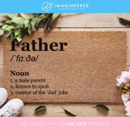 Fathers Day Welcome Mat - Father Definition Funny Doormats Grandad Gifts For Dad Stepdad - thumbnail 1