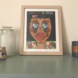 Born To Be Real Framed Print - thumbnail 2