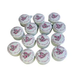 Baptism Or First Communion Gift Pink Liberty Print Tooth Box, Jewelry Small Treasure Box - thumbnail 4