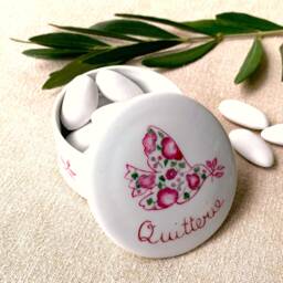 Baptism Or First Communion Gift Pink Liberty Print Tooth Box, Jewelry Small Treasure Box