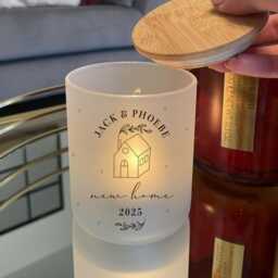 Personalised New Home Candle - Gift Gifts First House Housewarming Homeowner - thumbnail 2