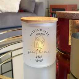 Personalised New Home Candle - Gift Gifts First House Housewarming Homeowner - thumbnail 1
