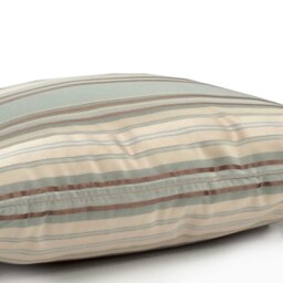 Gray Blue & Ivory Pillow, Throw Pillow Cover, Decorative Cushion Striped Pillowcase, Accent Toss Silk - thumbnail 3