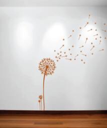"Dandelion & Seeds Blowing in The Wind Wall Nursery Decal 1156 - Choose Color 48"" High X 16.5"