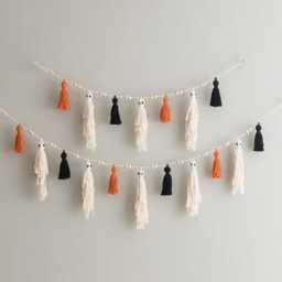 Ghost Bunting For Mantle, Bunting, Boo Garland, Halloween Home, Spooky Wall Decor, Ghost, Garland V75 - thumbnail 1