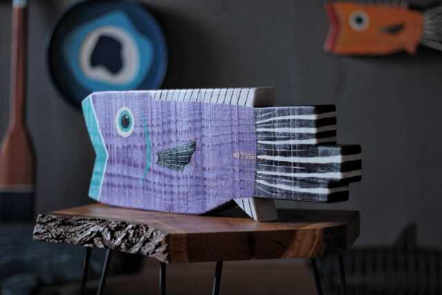 Wooden Fish Wall Art - Coastal Decor Beach House Decoration - image 1