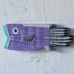 Wooden Fish Wall Art - Coastal Decor Beach House Decoration - thumbnail 2
