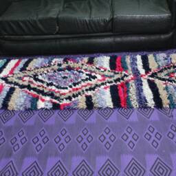 Handmade Boucherouite Berber Rug, Colorful Rag Rug - 6.2Ft X 2.9Ft - thumbnail 2