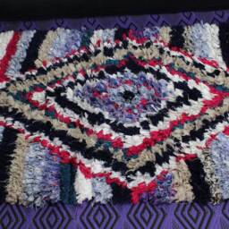 Handmade Boucherouite Berber Rug, Colorful Rag Rug - 6.2Ft X 2.9Ft - thumbnail 3