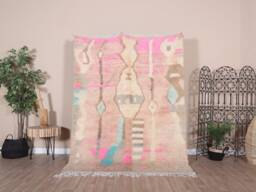 Pink Boujaad Rug, Authentic Moroccan Rug 5x8 Ft - thumbnail 1